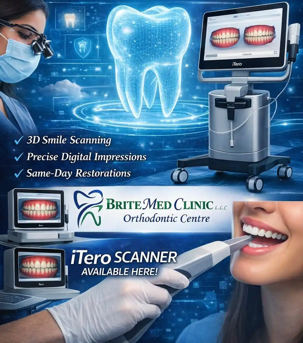 Modern dental chair at BriteMed orthodontic clinic in Dubai